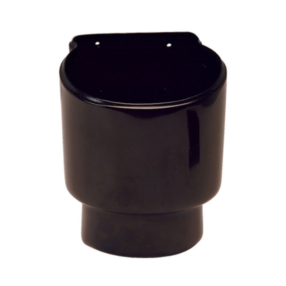Beckson Marine Soft-Mate insulated beverage holder in black, designed for deck or galley use on boats.