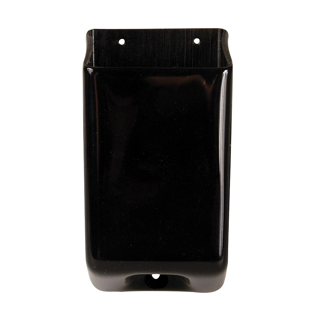 Black Beckson Soft-Mate Mini Radio Holder for deck or galley, designed to securely hold marine radios on boats.