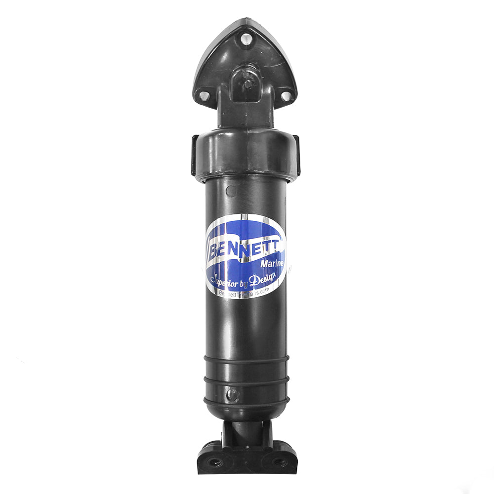 Bennett Marine SA1200S actuator for trim tab accessories, showing the compact, durable marine hydraulic actuator in black finish.