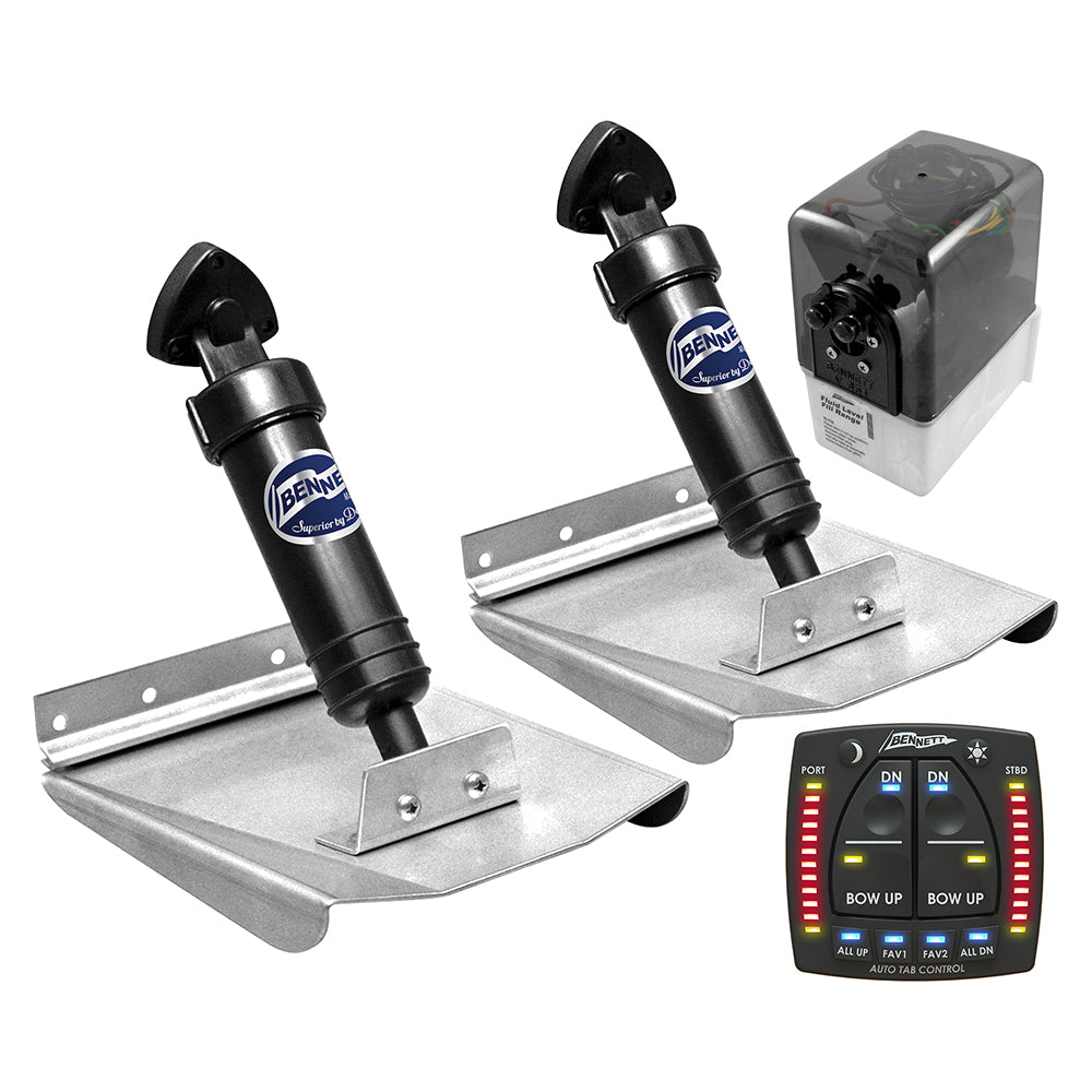Bennett Marine M80ATP Sport Tab System with Auto Trim Pro installed on a boat, showing the sleek trim tab components in use.