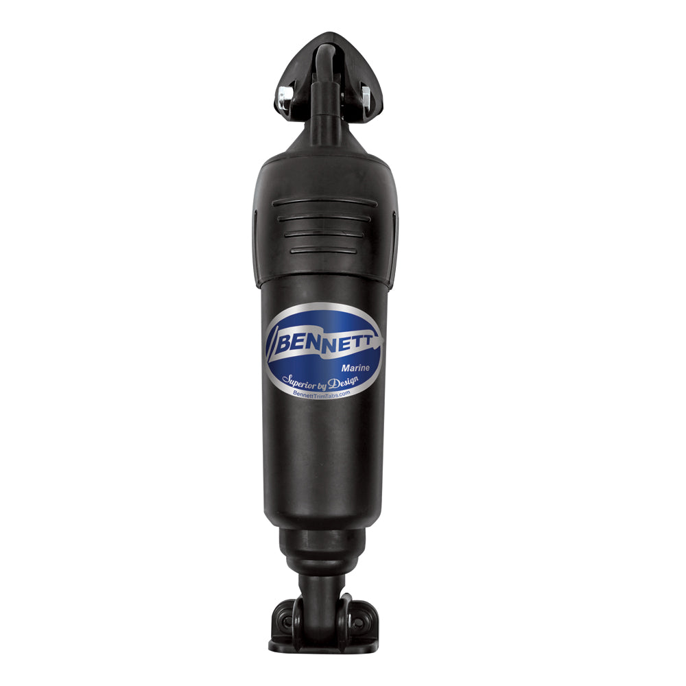 Bennett Marine adjustable electric actuator for boat trim tabs with BOLT fitting, mounted on a boat&