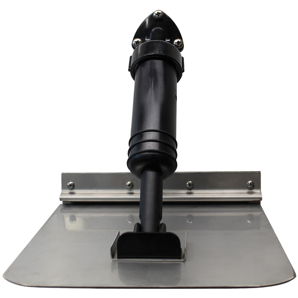 Bennett SLT10 self-leveling trim tab system for boats 17-20, with stainless steel finish and mounting hardware visible.