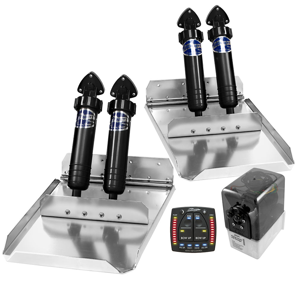 Bennett Marine ST16ATP Performance Sport Trim Tabs with Auto Trim Pro system installed on a boat for improved stability.