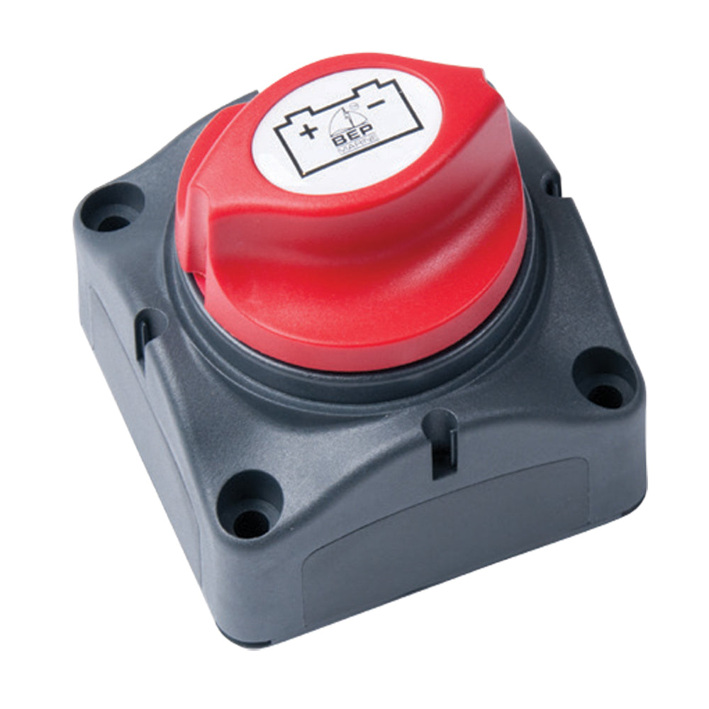 BEP Marine Contour Battery Disconnect Switch 275A for battery management, with black switch and durable marine design.