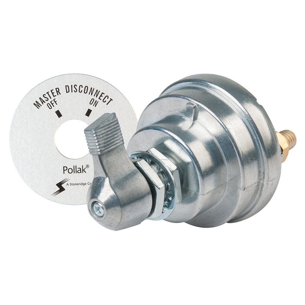 BEP Marine lever-operated master disconnect switch for battery management, showing ON and OFF positions