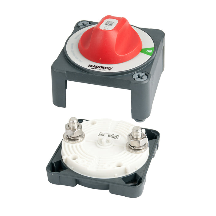 BEP Marine Pro Installer 400A EZ-Mount On/Off Battery Switch for marine battery management, mounted on a panel.