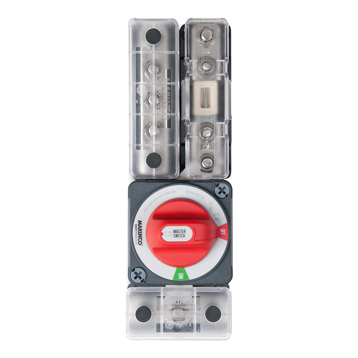 BEP Marine Pro Installer 400A EZ-Mount On/Off Battery Switch for marine battery management, black switch with mounting hardware