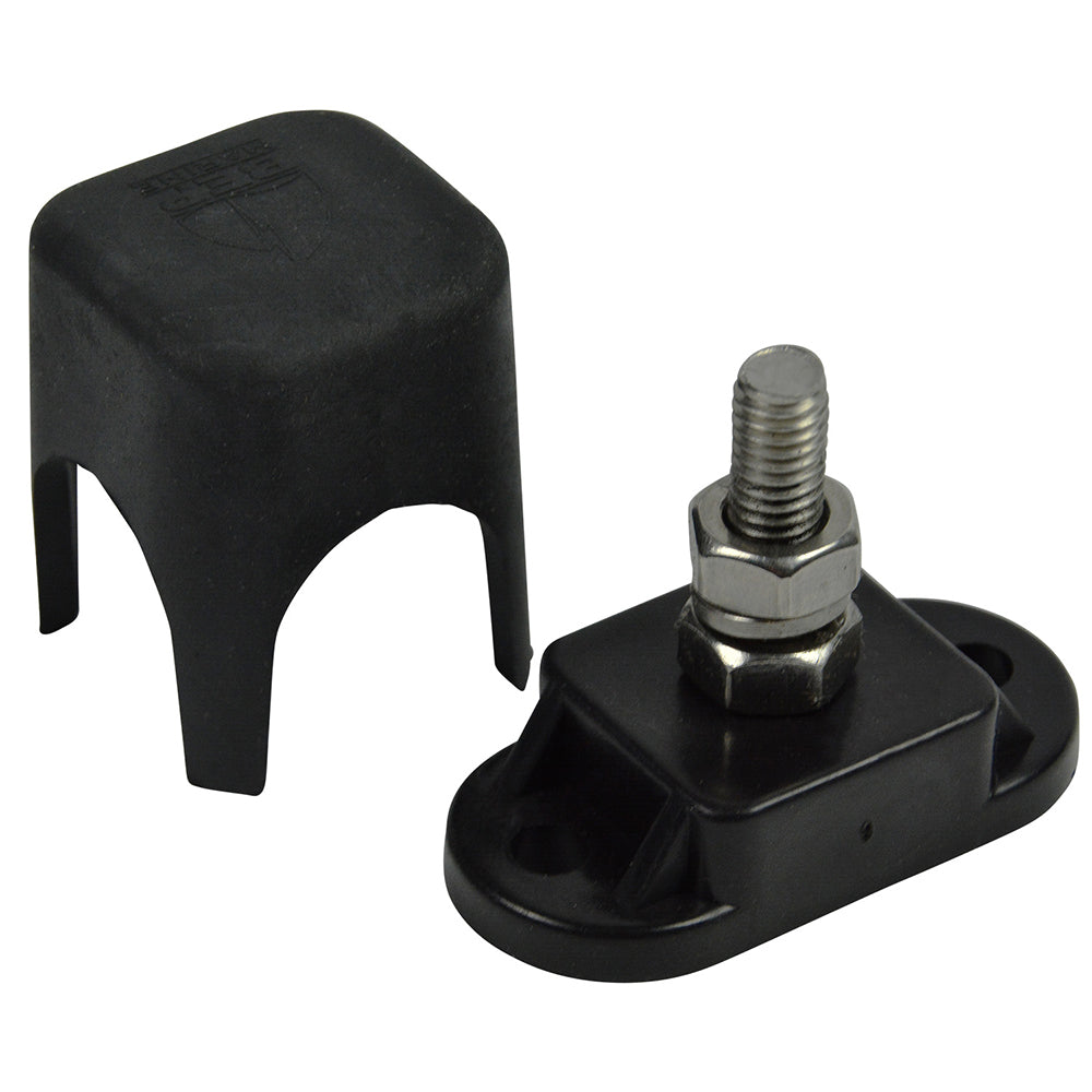 BEP Marine Pro Installer single insulated distribution stud 1/4 inch for electrical busbars and connectors, showing the insulated metal stud.