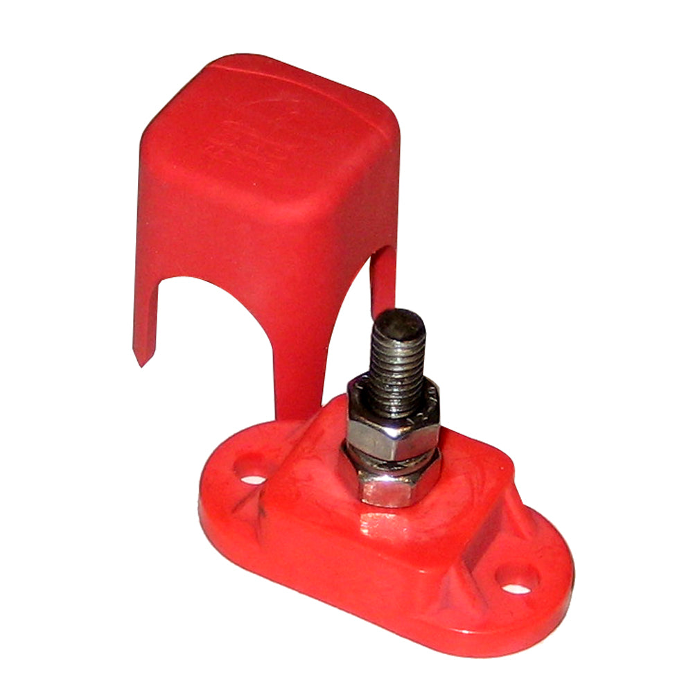BEP Marine Pro Installer single insulated distribution stud 1/4 inch, positive terminal, metal connector for marine electrical systems