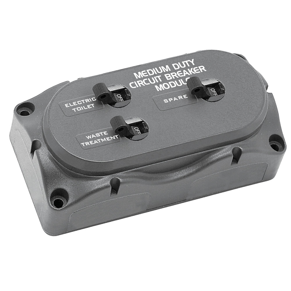 BEP Marine circuit breaker module with black switch and terminal connections, used for marine electrical systems.