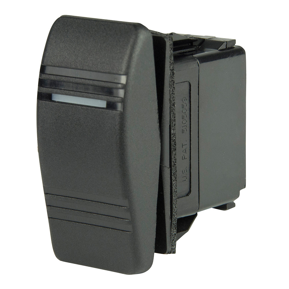 BEP Marine SPDT Contura switch with 1 amber LED, ON/OFF/ON toggle switch for marine electrical control.