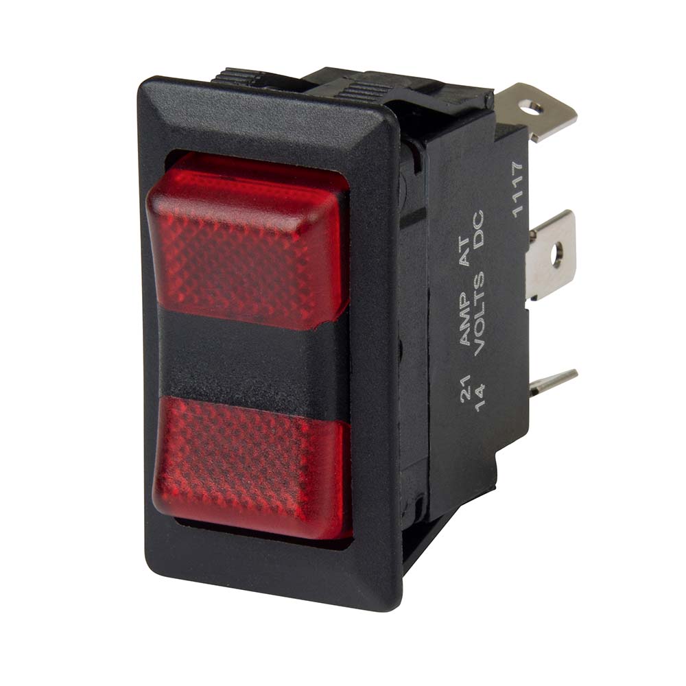 BEP Marine SPDT rocker switch with 2 LEDs, 12V/24V, ON/OFF/ON, used for marine electrical control systems.