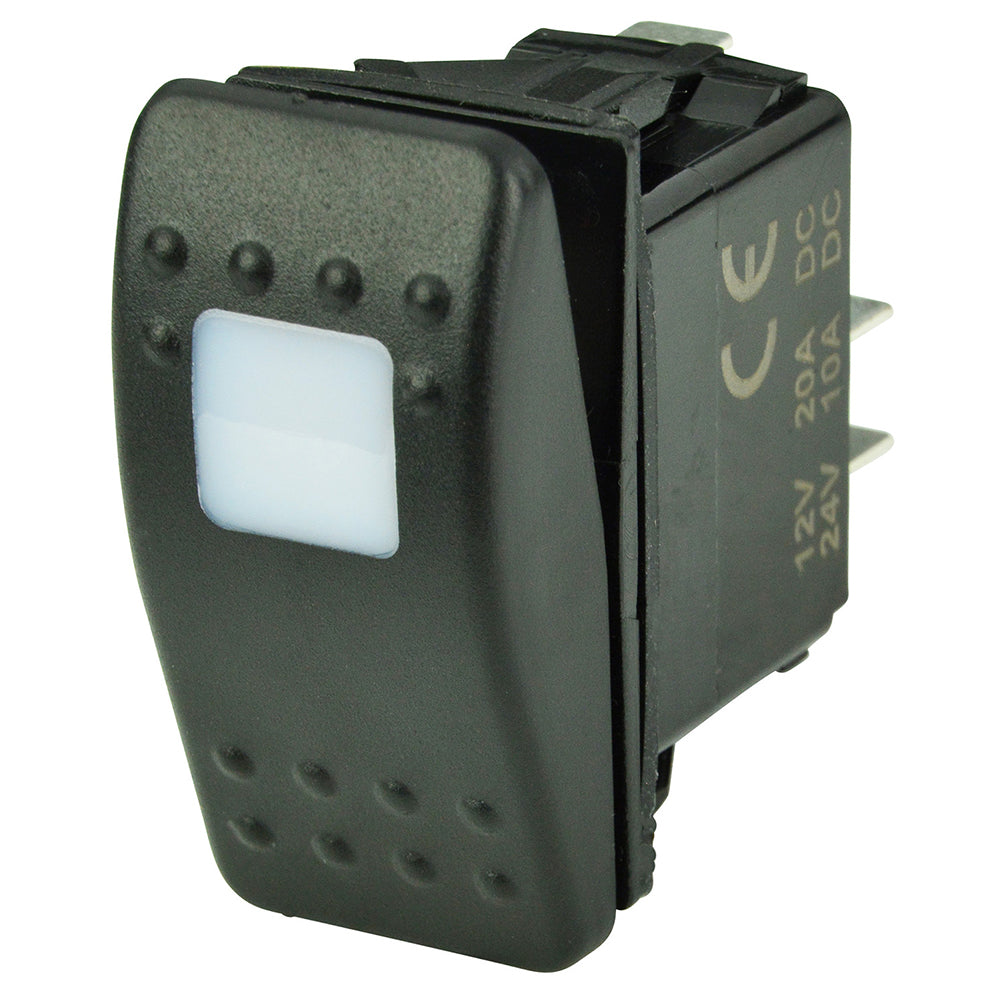 BEP Marine SPST Contura switch with amber LED indicator, off/on toggle switch for marine electrical systems.