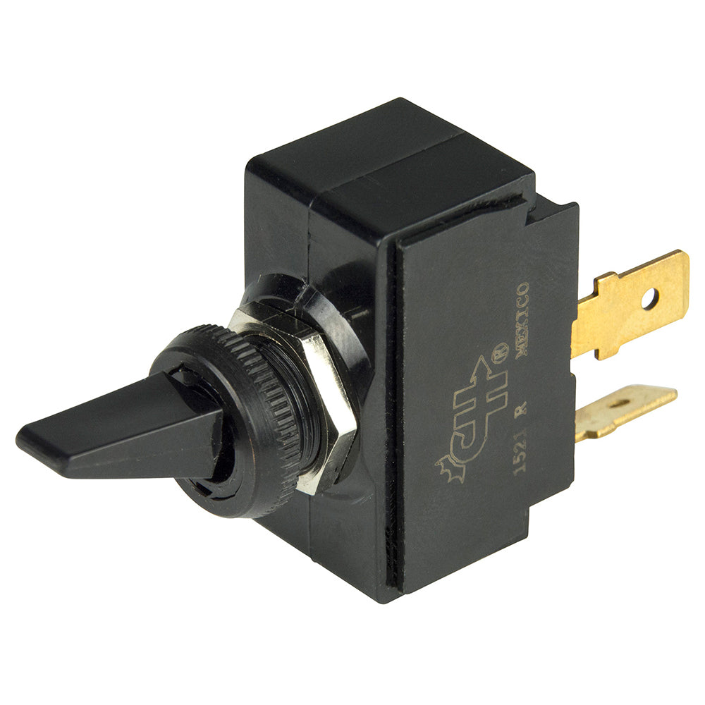 BEP Marine SPST nylon toggle switch with ON/OFF positions, 12V electrical switch for marine applications.