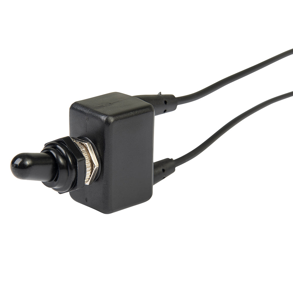 BEP Marine SPST water-resistant toggle switch showing ON and OFF positions, ideal for marine electrical applications