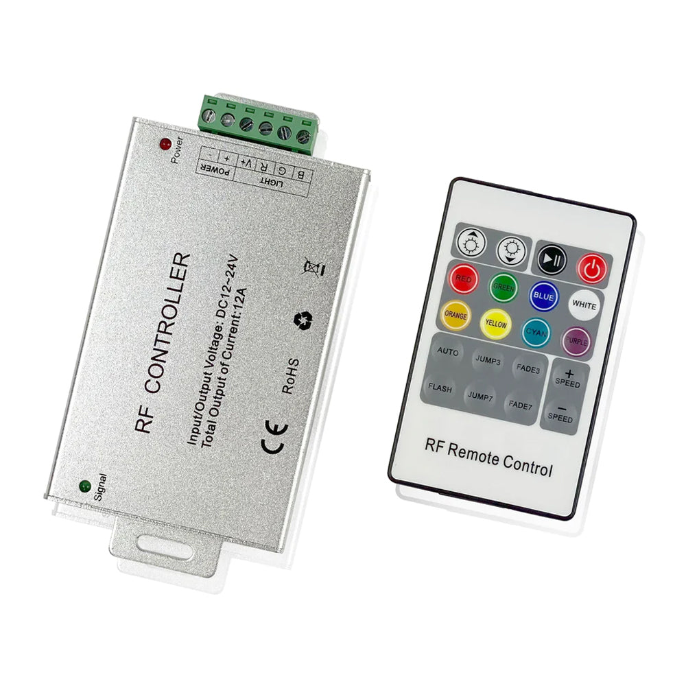 Black Oak LED RGB controller accessory with black finish, used for customizing lighting in gaming or PC setups.