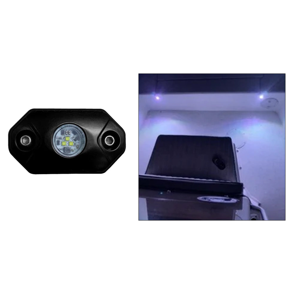Black Oak LED interior courtesy light with white accent and black housing, designed for indoor or courtesy lighting.