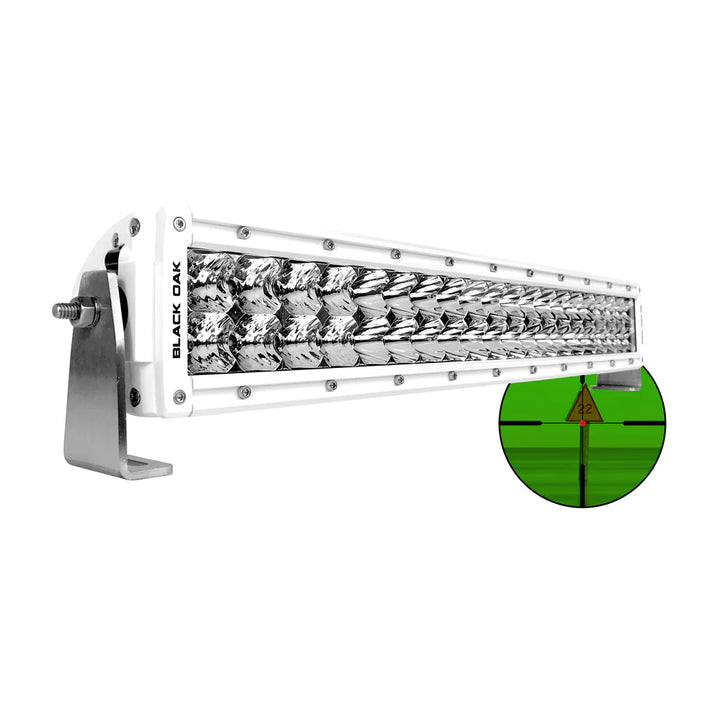 Black Oak LED Pro Series 20-inch double row combo infrared light bar with 850nm wavelength in white, designed for off-road or automotive use.