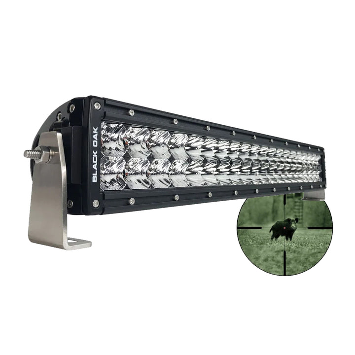 Barre lumineuse infrarouge double rangée Black Oak Pro Series 20" 940 nm - Noir