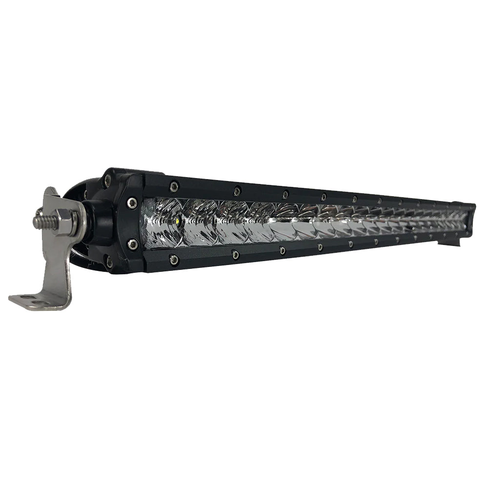 Barre lumineuse LED simple rangée Black Oak 20" - Optique combinée - Boîtier noir - Série Pro 3.0