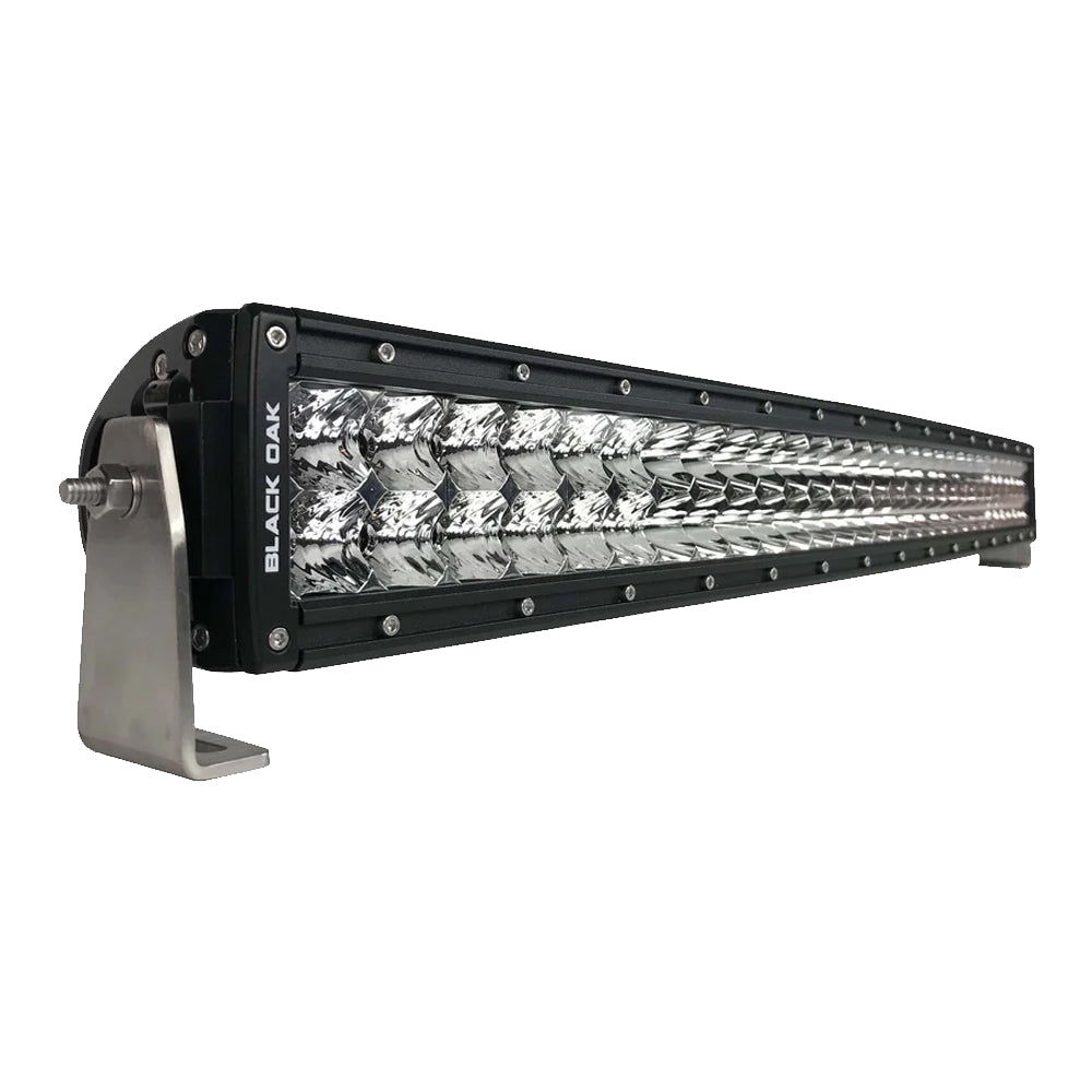 Barre lumineuse LED incurvée à double rangée Black Oak Pro Series 3.0 de 76 cm (30 po) - Optique combinée - Boîtier noir