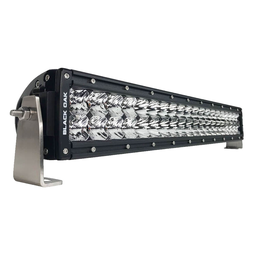 Barre lumineuse LED Black Oak Pro Series 3.0 à double rangée de 20 pouces - Optique combinée - Boîtier noir