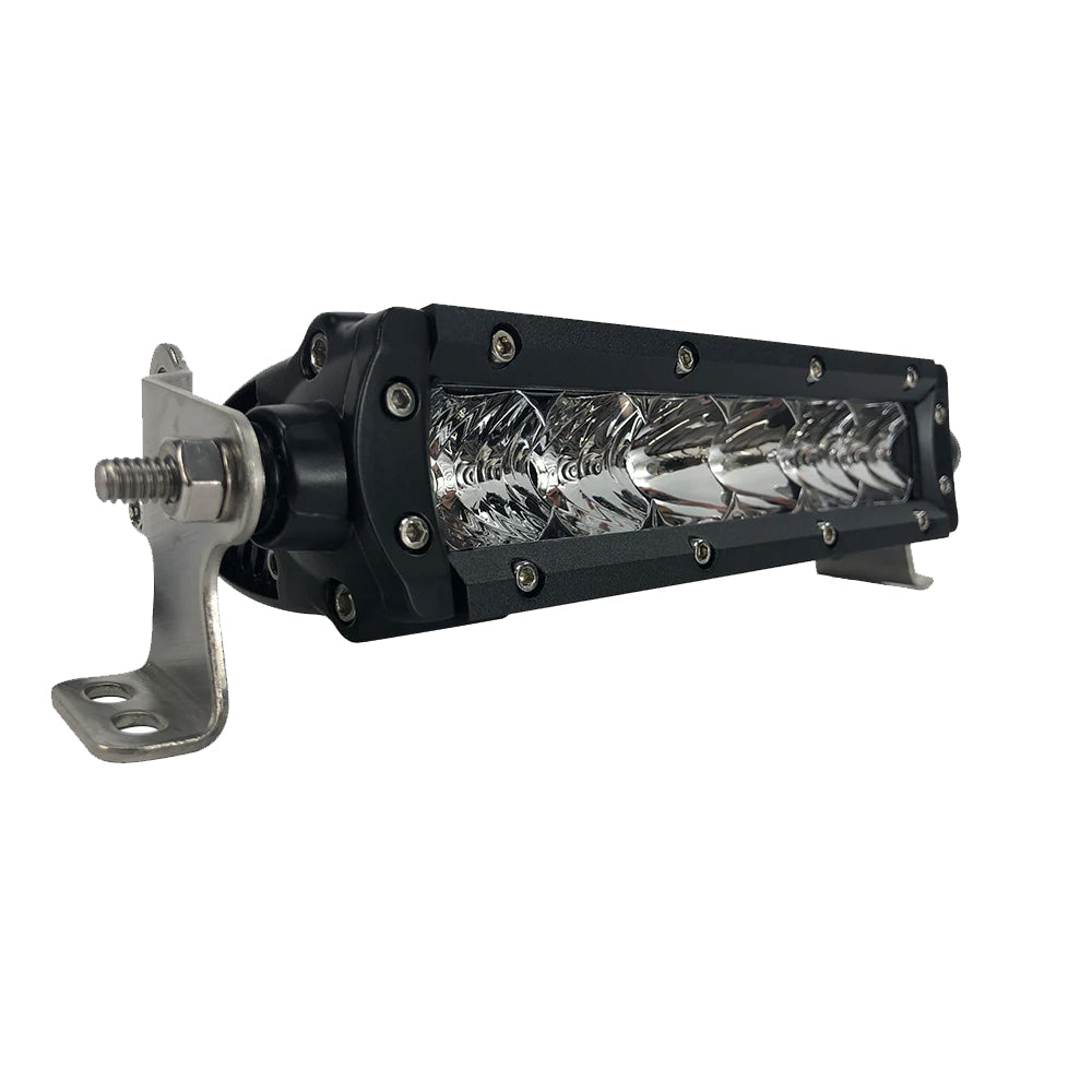 Barre lumineuse LED Black Oak Pro Series 3.0 à une rangée de 6 pouces - Optique combinée - Boîtier noir