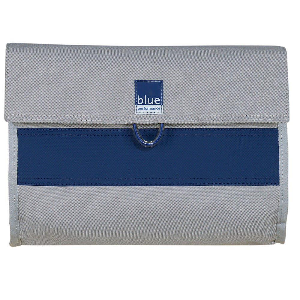 Small Blue Performance cockpit bag, compact accessories pouch in blue, designed for cycling or motorcycle cockpit storage.