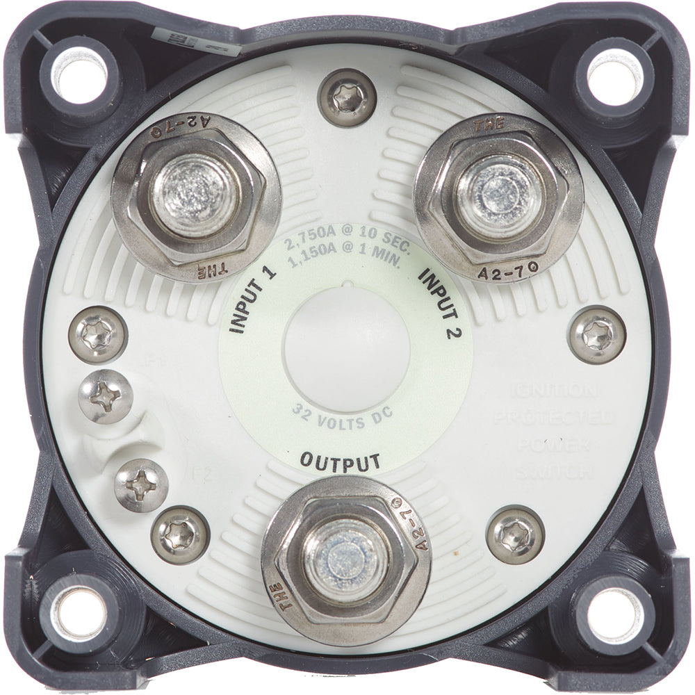 Blue Sea HD-Series 11003 battery switch with alternator field disconnect, 3-position marine battery management switch.