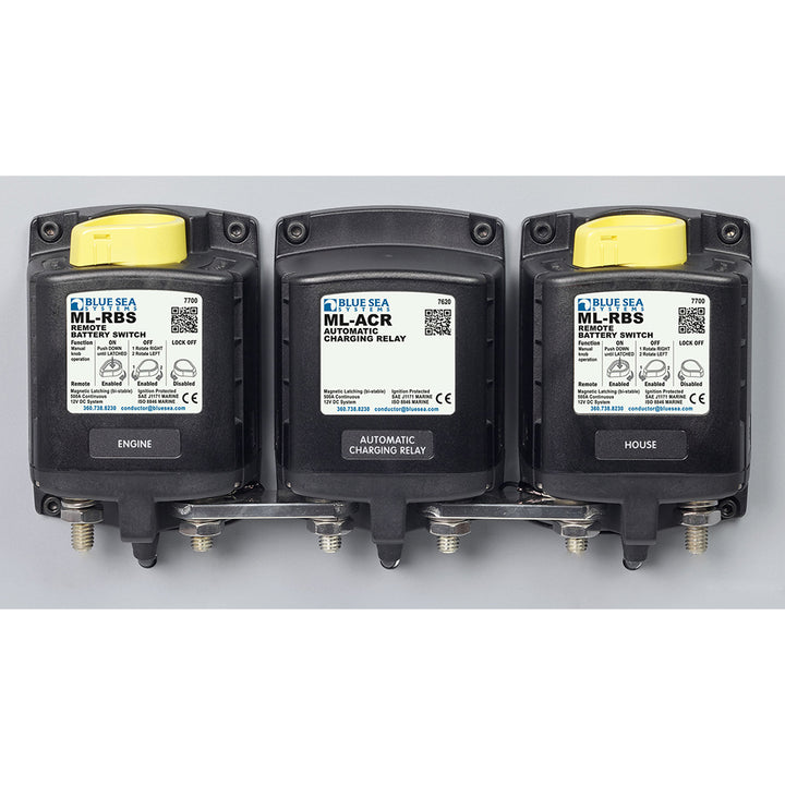 Blue Sea Systems Blue Sea 9160 Paralleling ML Series Link Bus for battery management, shown in a close-up view.