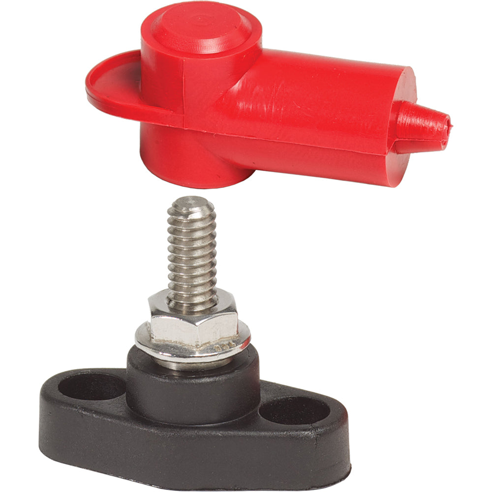 Blue Sea Systems PowerPost Mini high amperage cable connector with 1/4" stud for busbars, connectors, and insulators.