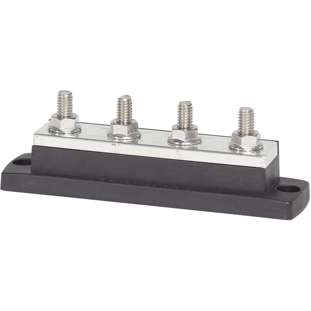 Blue Sea Systems Maxibus 4 x 516-18 Stud Common busbars and connectors for electrical wiring, with blue insulating coating.