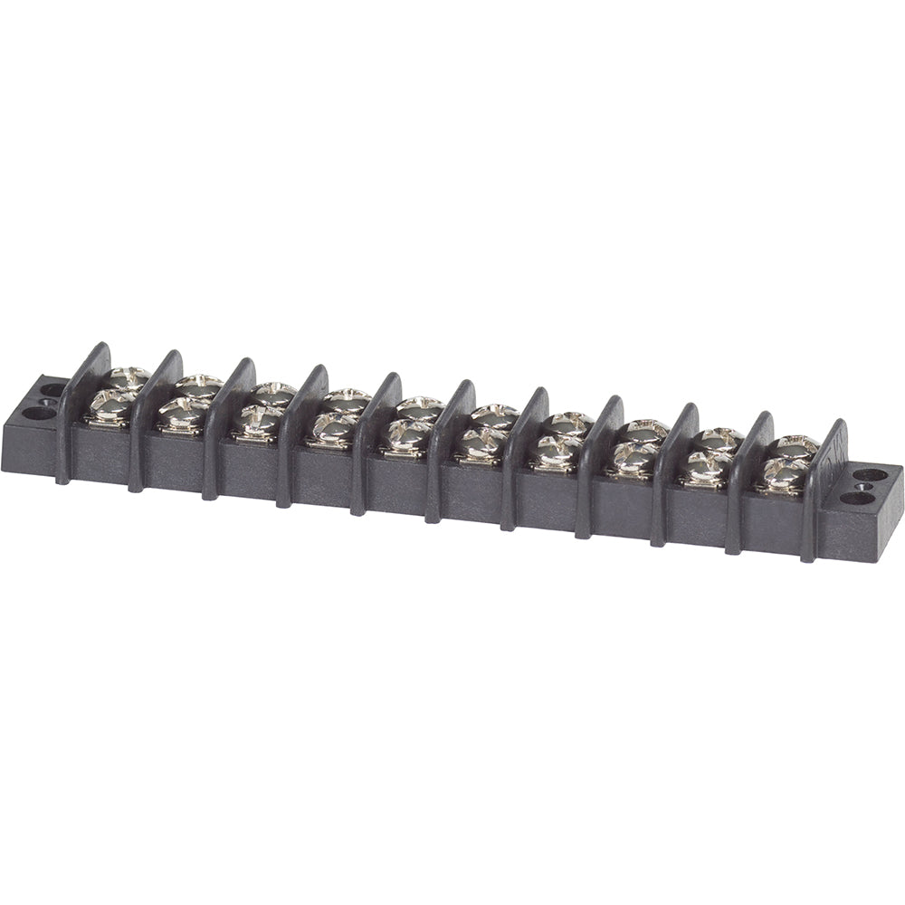 Blue Sea Systems 2410 Terminal Block, 20AMP, 10 Circuit busbar for electrical connections and circuit management.