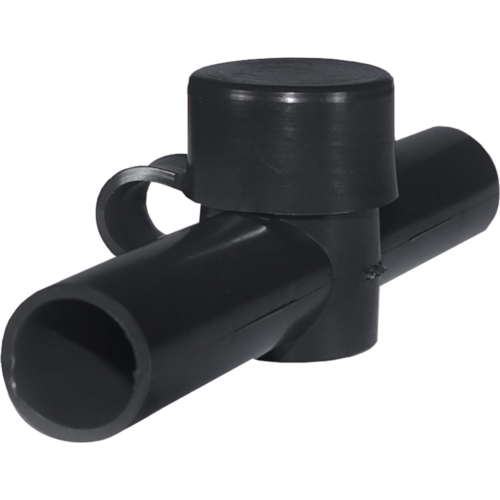 Blue Sea Systems Blue Sea 4002 Cable Cap Dual Entry in black for busbars, connectors, and insulators.