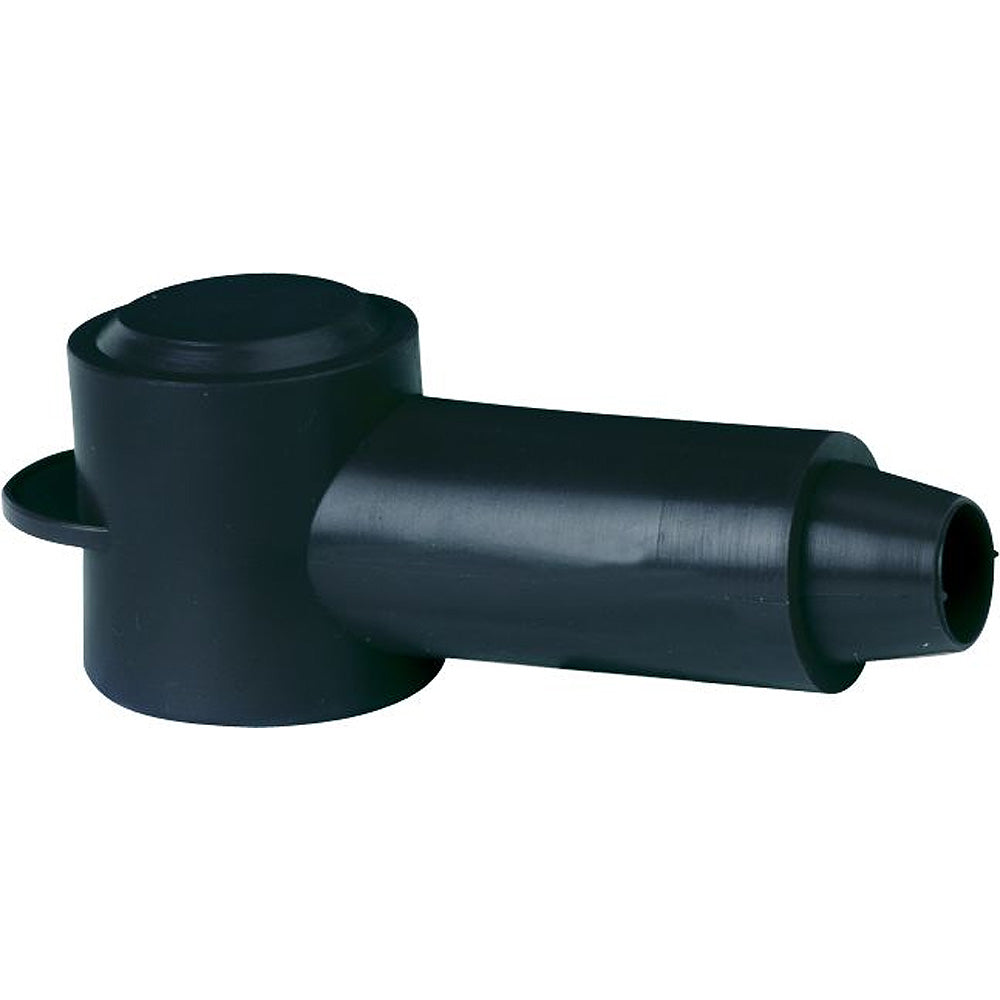 Blue Sea Systems CableCap in black, designed for busbars and connectors, fitting 0.70 to 0.30 stud sizes.