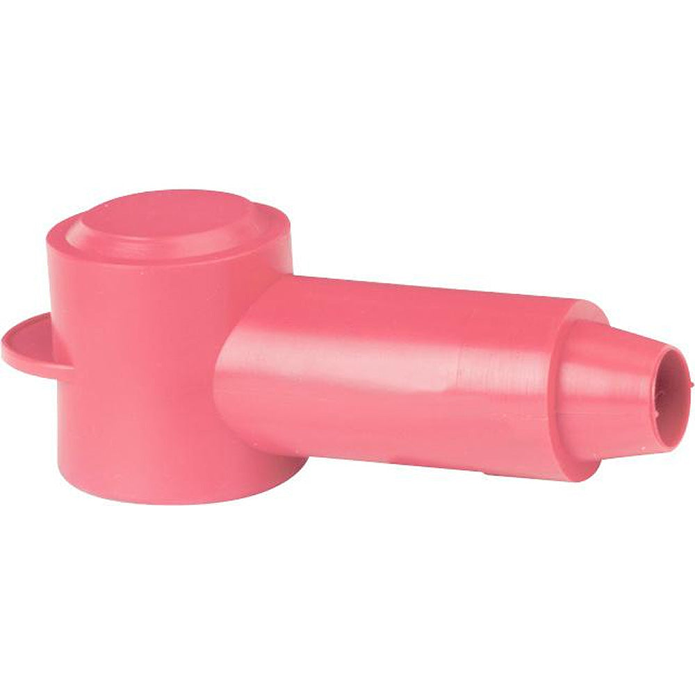 Blue Sea Systems CableCap in red, 0.50 stud, used as a busbar connector or insulator for electrical wiring.