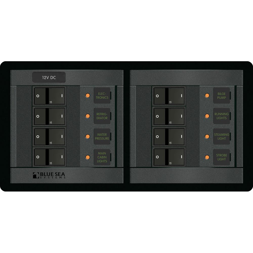Blue Sea 1225 12 V CC 8 positions - Horizontal