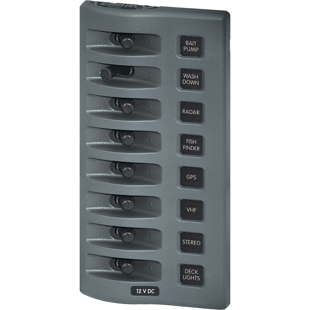 Panneau de commutation étanche Blue Sea 4309 WeatherDeck 12 V CC - 8 positions