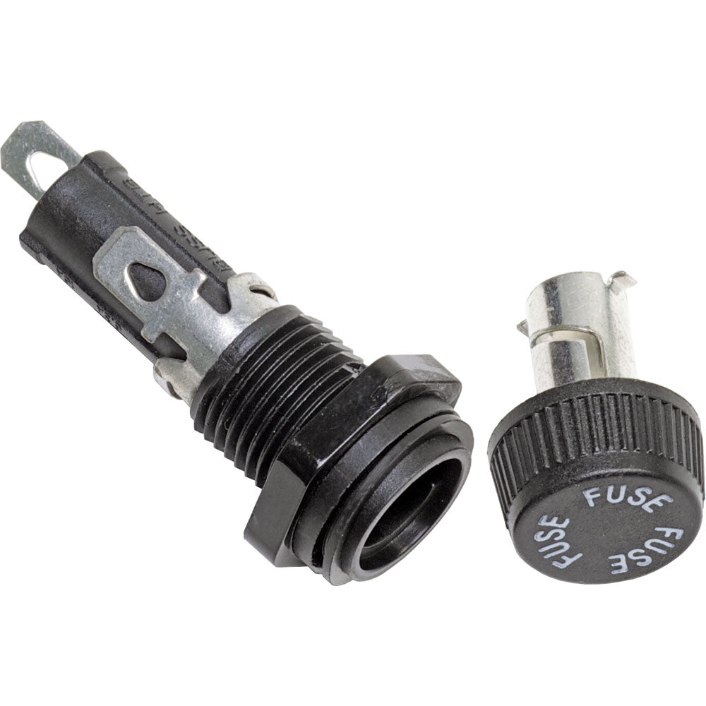 Blue Sea 5021 water-resistant fuse holder from Blue Sea Systems, designed for secure electrical fuse protection in marine or outdoor use.