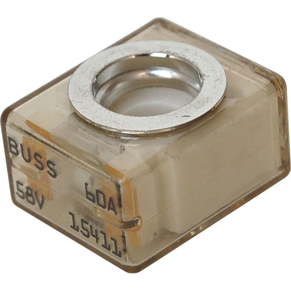 Blue Sea Systems 5178 60A fuse terminal mounted on fuse block, designed for electrical fuse connection and protection.