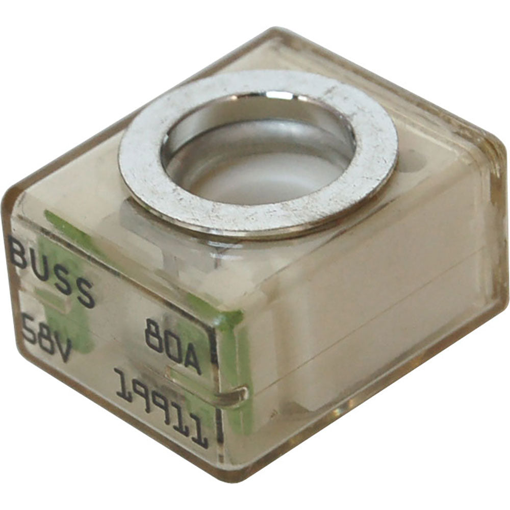 Blue Sea 5181 80A fuse terminal for fuse blocks and fuses, made by Blue Sea Systems, shown in the image.