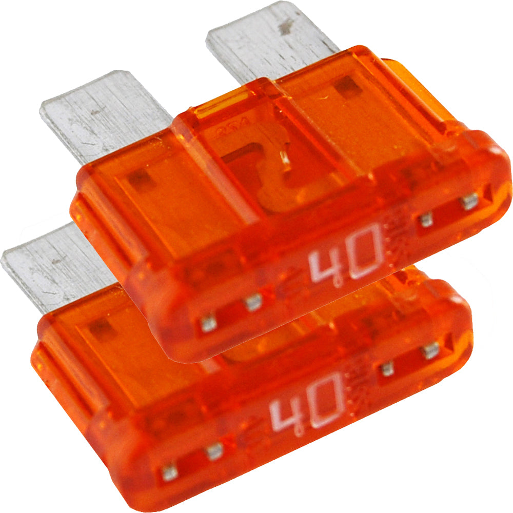 Blue Sea Systems 5246 40A ATO/ATC fuse installed in fuse block, part of Blue Sea fuse blocks and fuses collection.