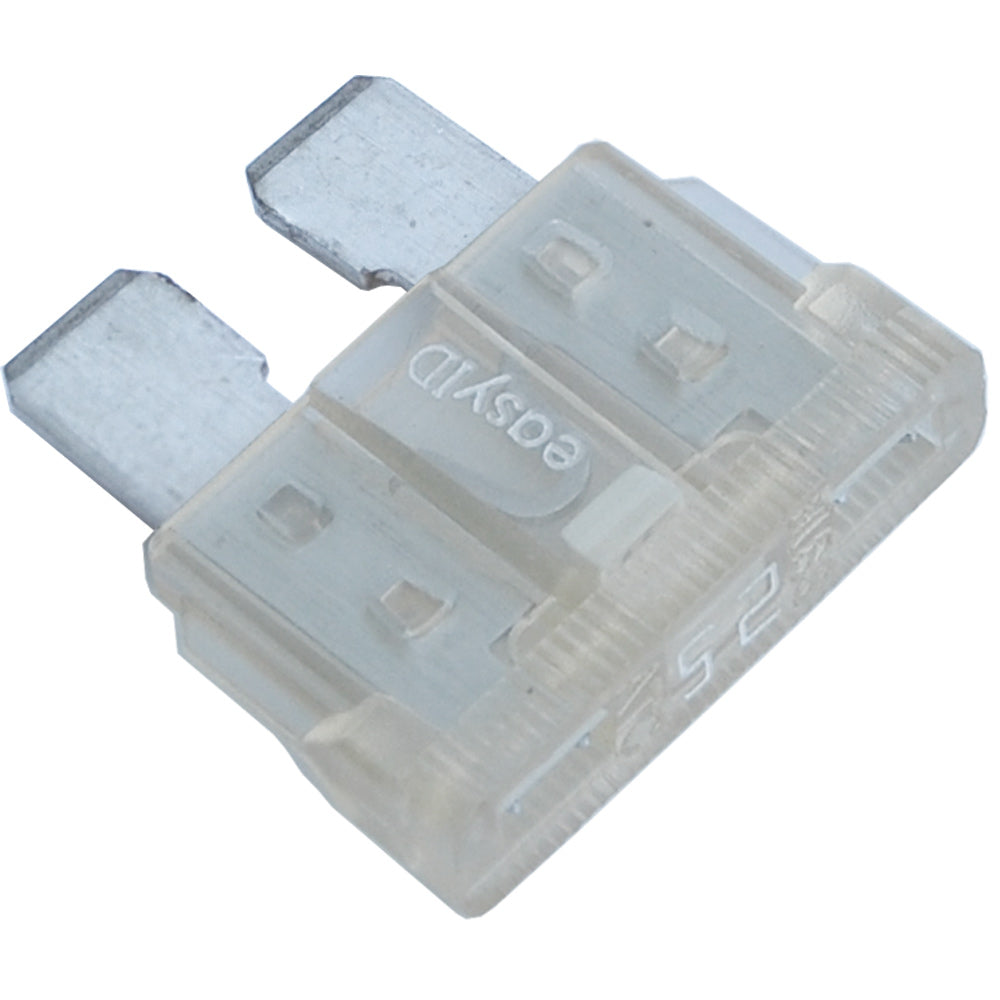 Blue Sea Systems EasyID ATC Fuse block with 25 Amp blue fuse, part of Blue Sea 5297 fuse series, visible in the image.