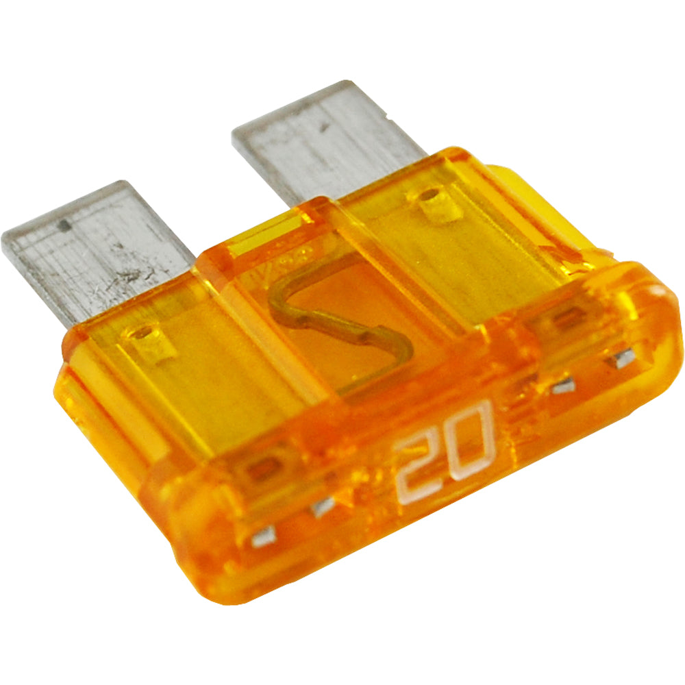 Blue Sea Systems ATO/ATC fuse pack with 25 blue 20 Amp fuses for automotive and marine fuse blocks and fuse protection.