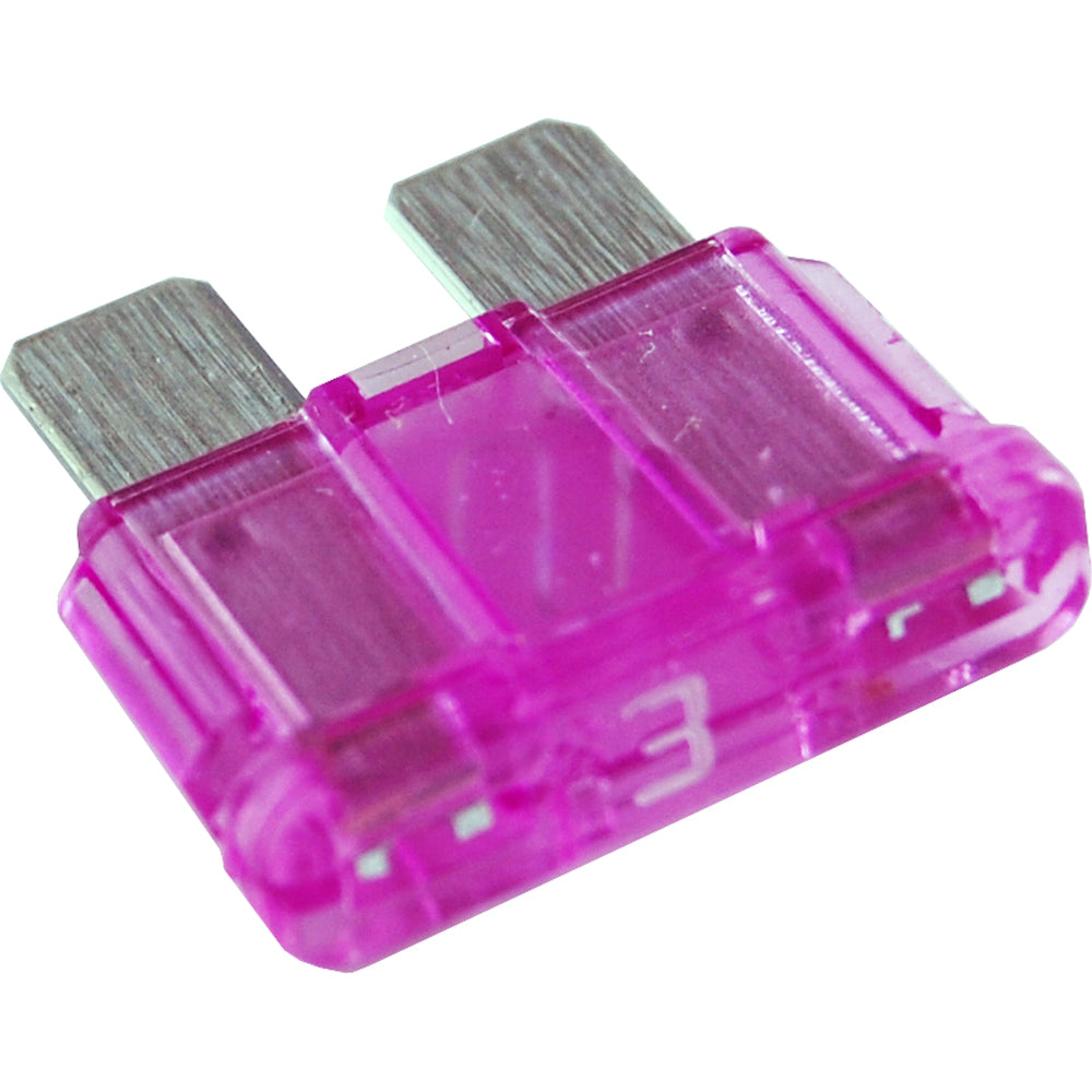Blue Sea Systems ATO/ATC fuse pack with 25 blue 3-amp fuses for fuse blocks and electrical safety.