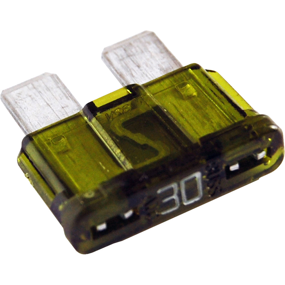 Blue Sea Systems ATO/ATC fuse pack with 25 blue 30-amp fuses for automotive and marine fuse blocks and fuse protection.