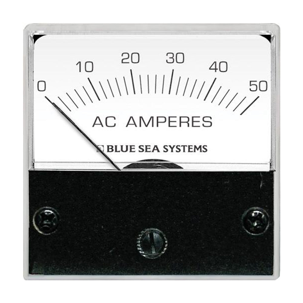 Blue Sea Systems Blue Sea 8246 AC Analog Micro A meter for monitoring electrical systems, showing analog display and controls.