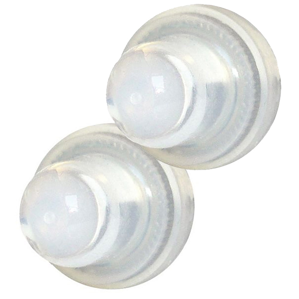 Blue Sea Systems clear push button reset circuit breaker boot, pair of protective switch accessories for marine electrical systems