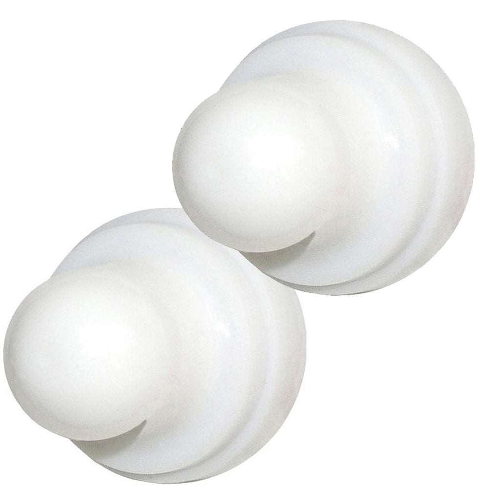 Blue Sea Systems white push button reset circuit breaker boots, two-pack, designed for switch and accessory protection.