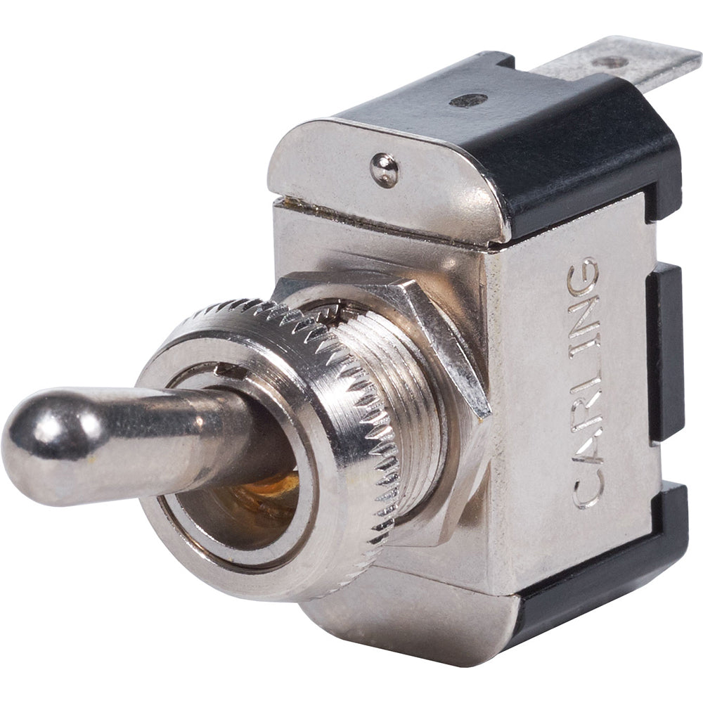 Blue Sea Systems WeatherDeck toggle switches in blue, designed for marine electrical panels and switch accessories.